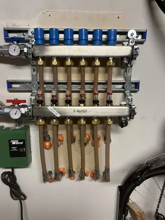 Plumber performing Gas Line Installation at a residential property in West Milton